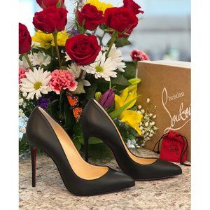 HRISTIAN LOUBOUTIN  Pigalle Follies 100 Leather Pumps